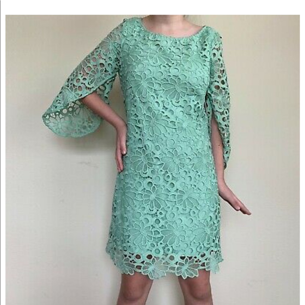 Nanette Lepore Pistachio Green Formal Lace Dress